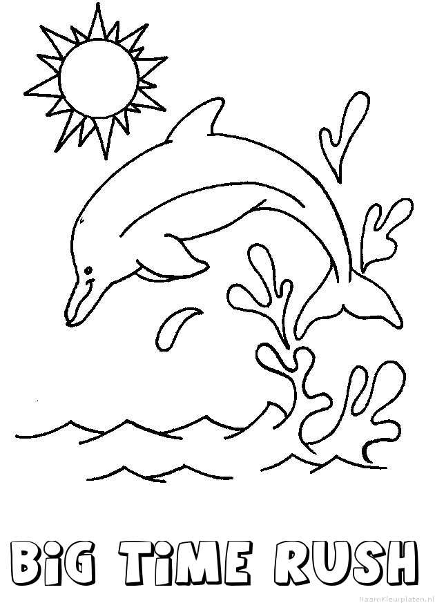 Big time rush dolfijn kleurplaat